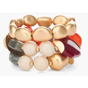 Chico's Women's Multi Color Gemstone Austyn Stretch Bracelet NWT 39